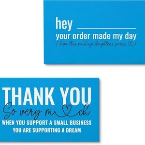 100 Thank you for supporting small business note cards Customer appreciation